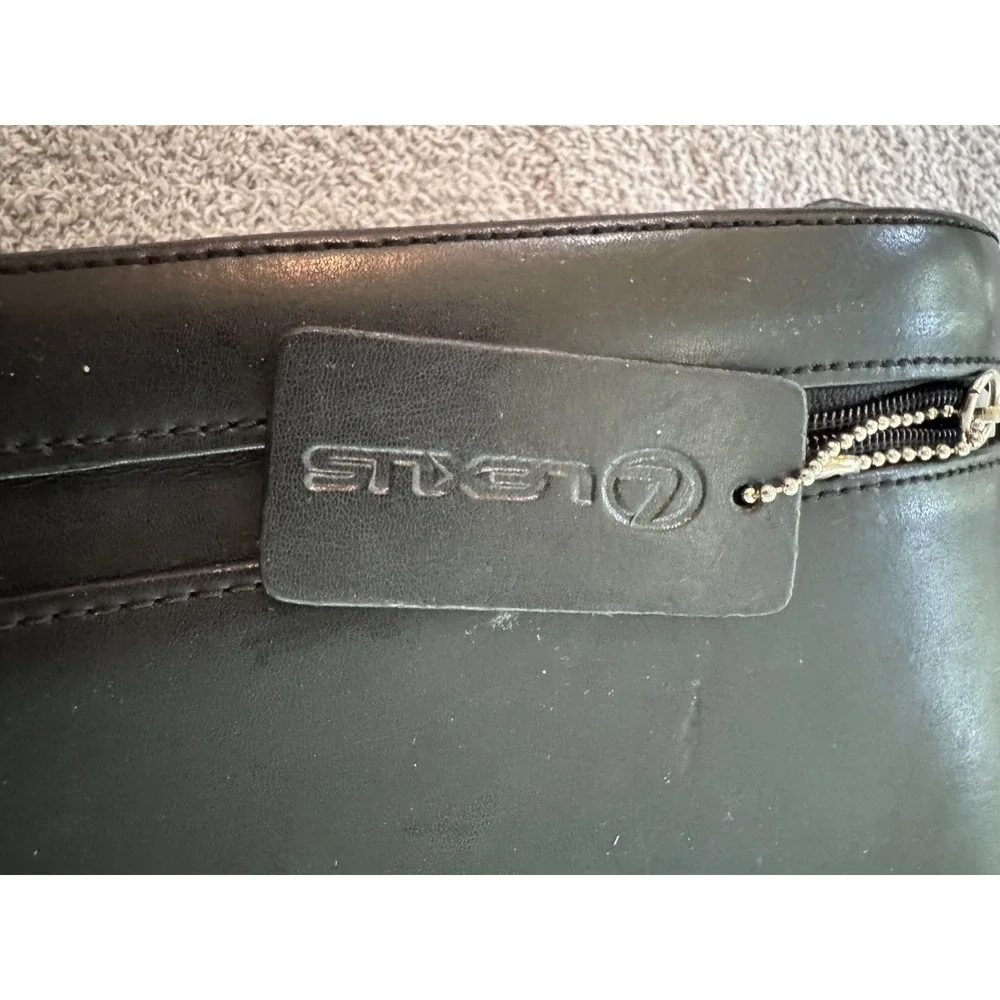 Genuine Leather Wine Bottle Travel Case Carrier Black w/ Strap | Padded Lining |